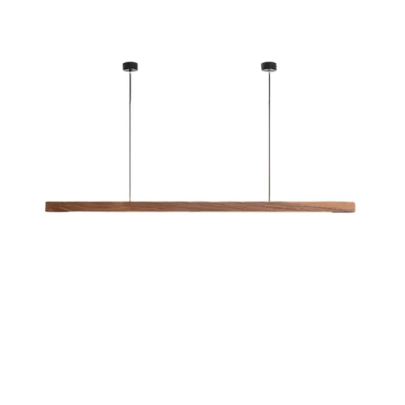 Wood and Metal Linear LED Pendant Light 80-180 cm