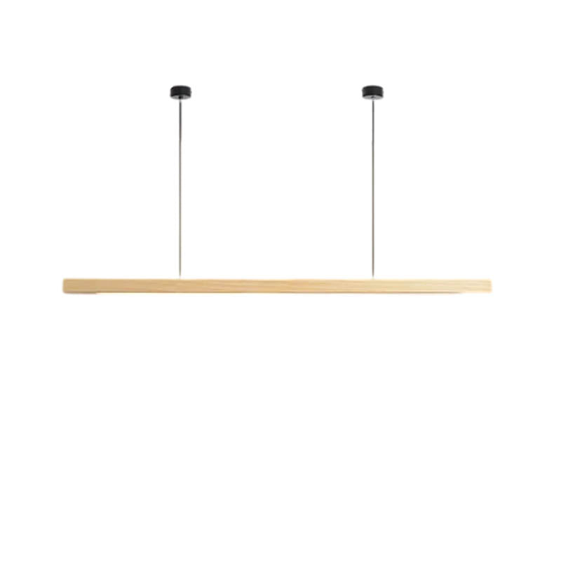 Wood and Metal Linear LED Pendant Light 80-180 cm