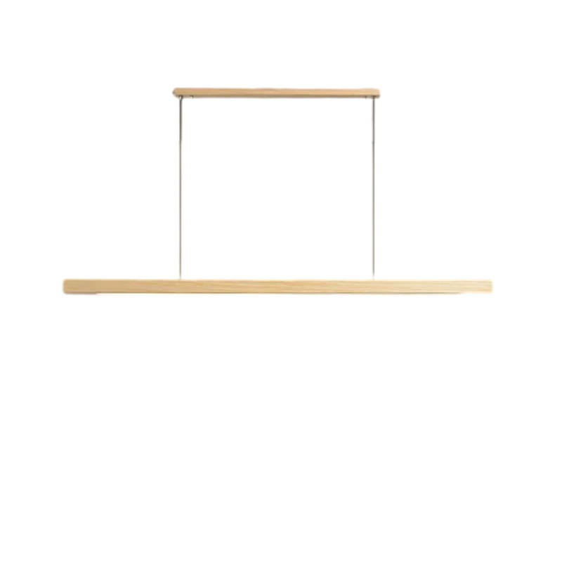 Wood and Metal Linear LED Pendant Light 80-180 cm
